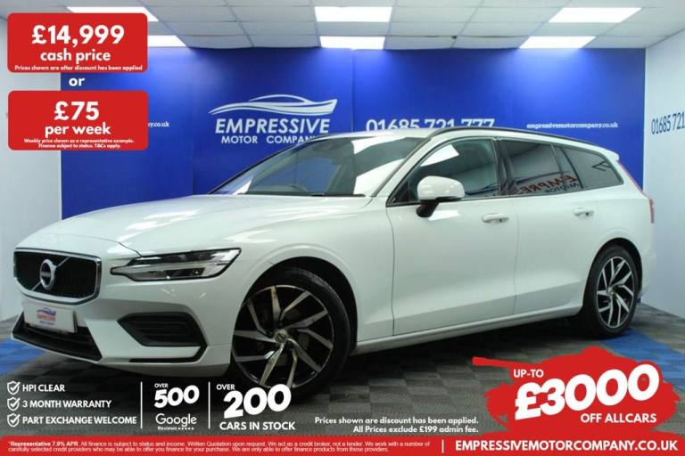 2019 19 VOLVO V60 2.0 D3 MOMENTUM ESTATE 5DR DIESEL MANUAL EURO 6 (S/S) (150 PS)