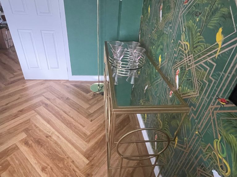 Glass top side furniture 