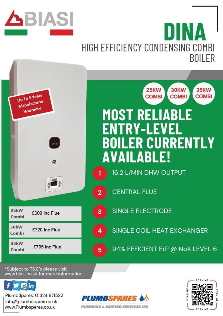 Brand New Biasi Dina Combi Boiler Inc Flue 