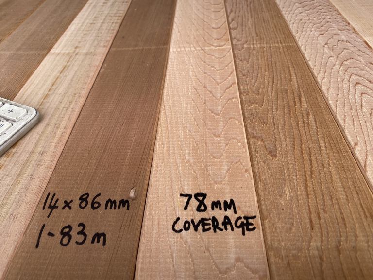 New timber Canadian western red cedar cladding 