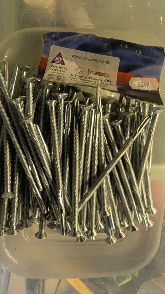 JCP Steel screws 5.5mm x 109mm 5pt