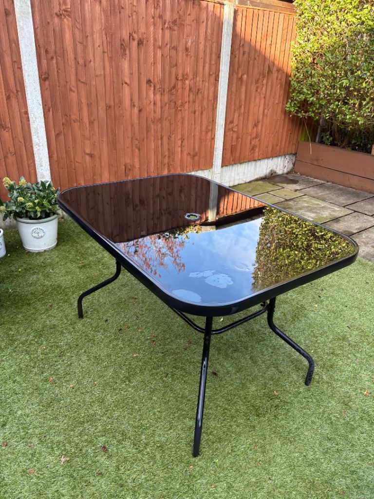 Garden Patio Table 1200x850 Black Collection only