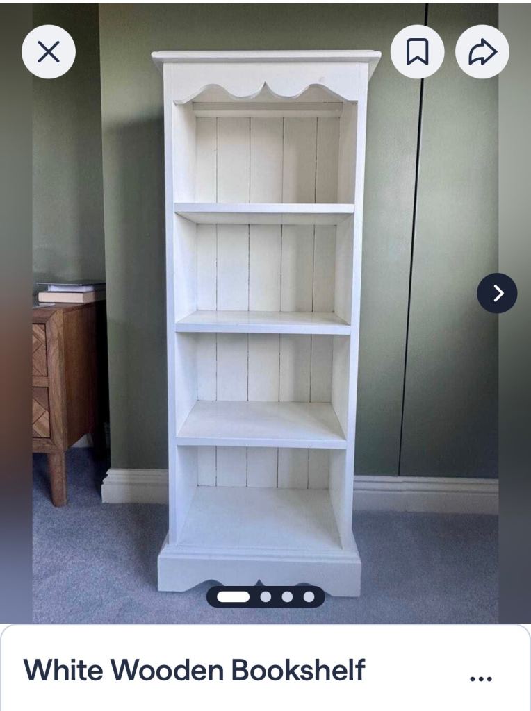 White Wooden Bookshelf