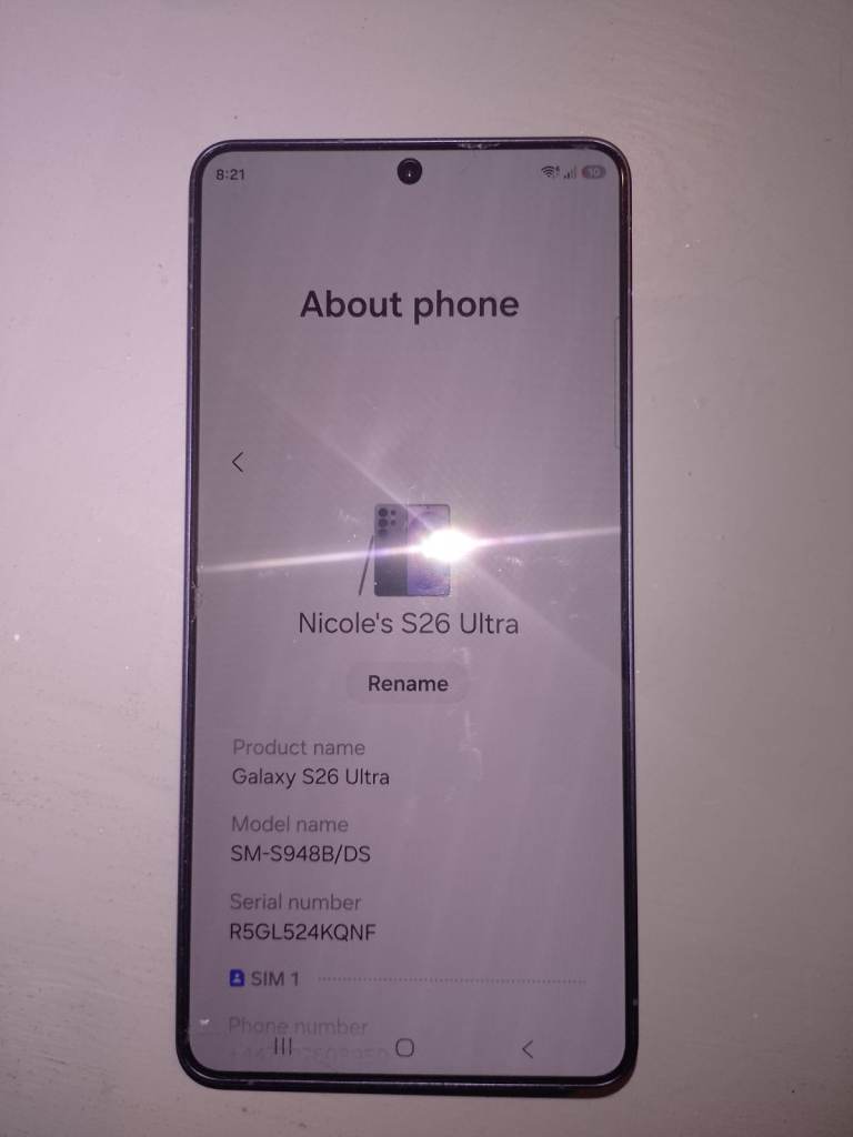 Samsung Galaxy S26 Ultra – Purple, Good Condition