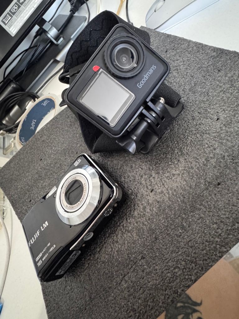 Goodmans Action Camera and Fujifilm Digital Camera