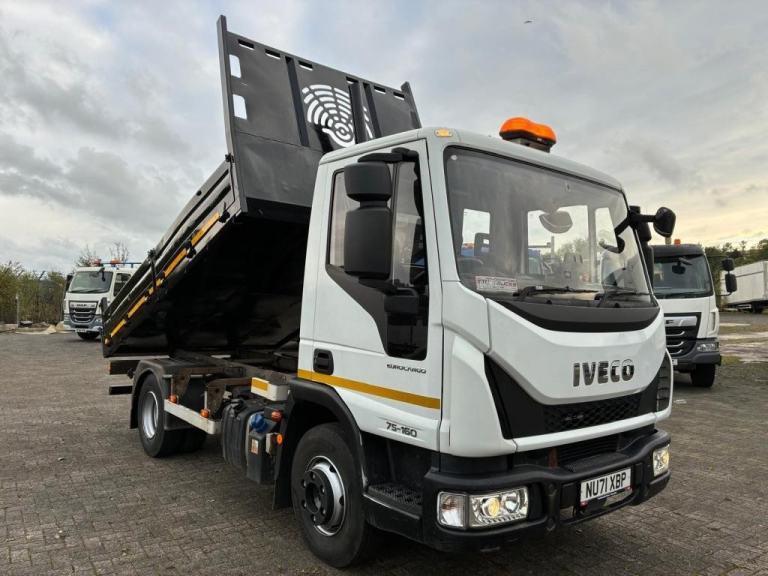 2021 (71) Iveco Eurocargo 75-160 4X2 Tipper with 13ft steel insulated dropside b