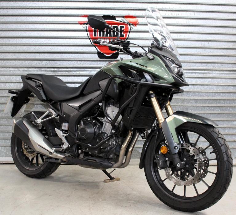 2023 23 HONDA CB500X CB 500 X ABS ADVENTURE GREEN TRADE SALE 8650 MILES FSH MOT 
