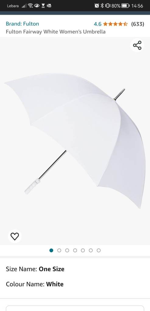 Large white fulton wedding / golf umbrella