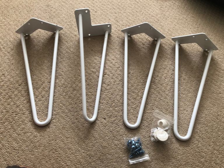 30cm white hairpin legs