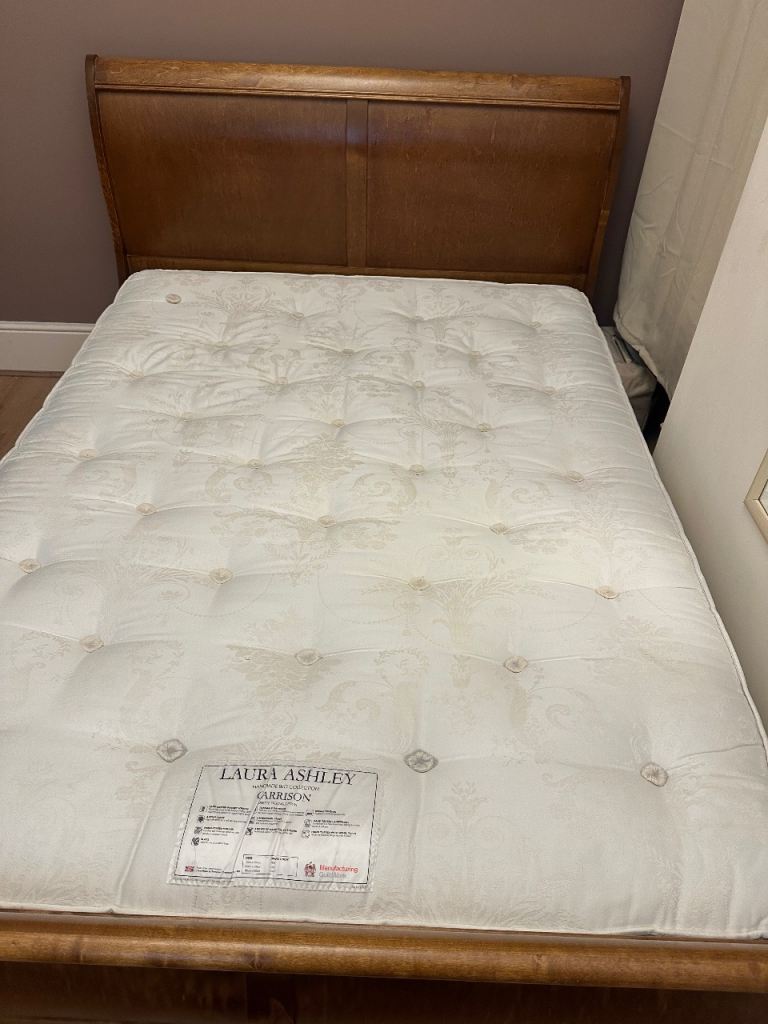 Laura Ashley Farndon Double Bed Frame with Mattress – Good Condition
