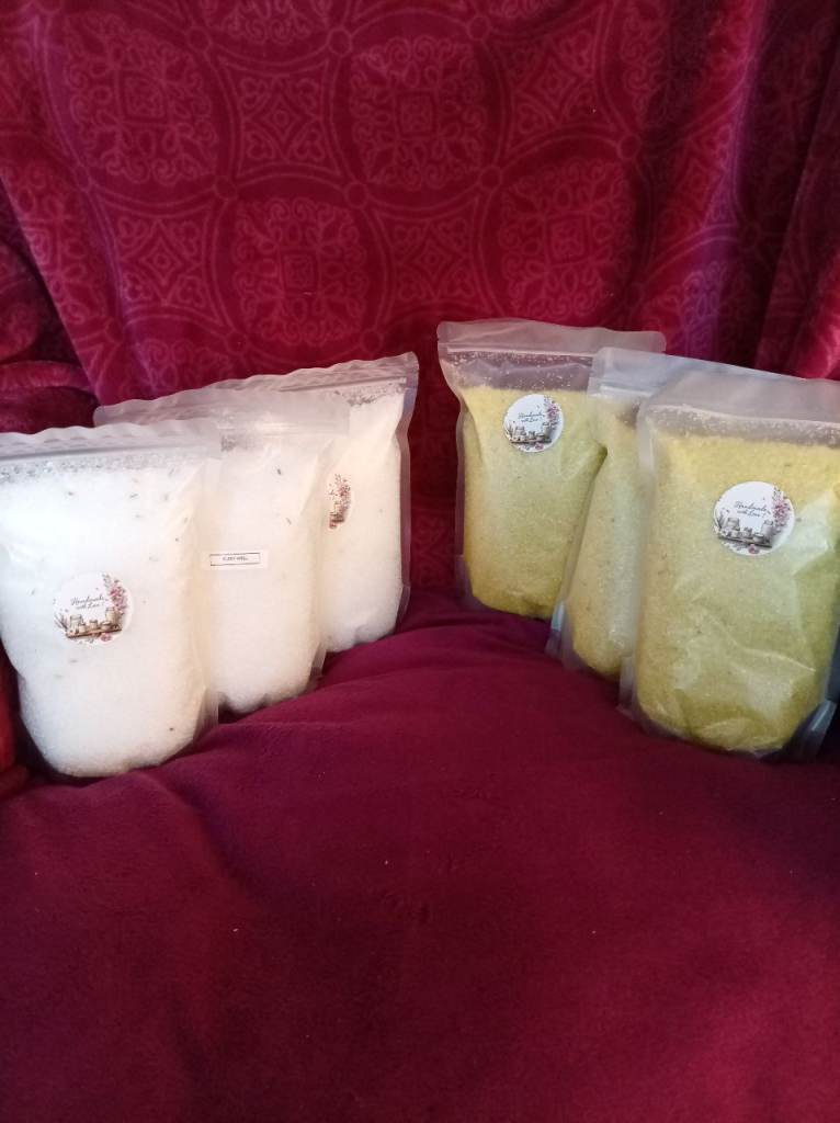 Handmade Bath Salts – Various Scents, New