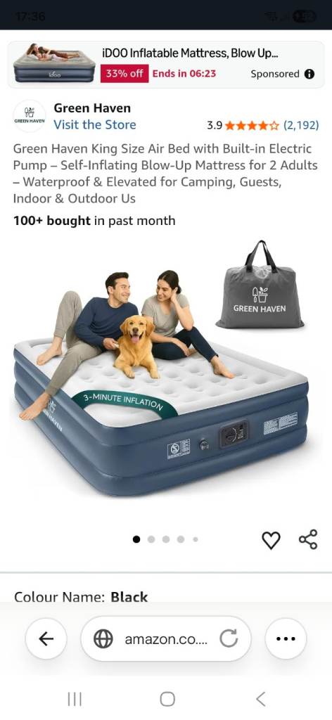 Greenhaven kingsize inflatable matress