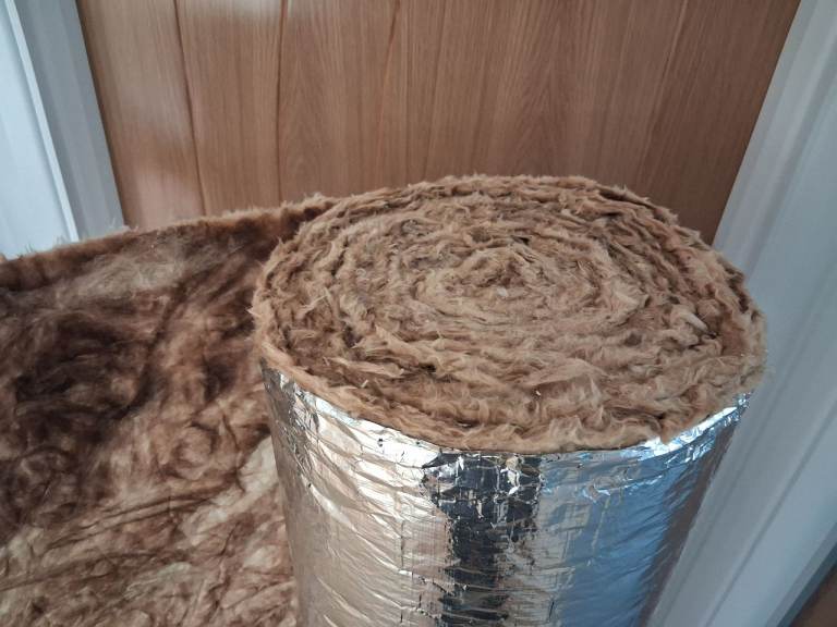 Foil backed duct insulation 