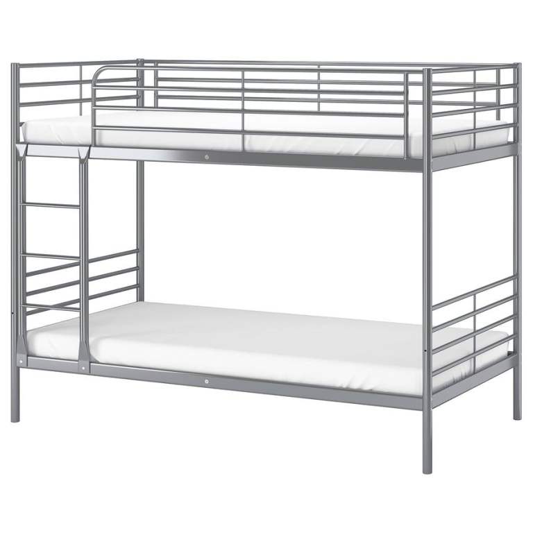 Used IKEA metal bunk bed frame grey
