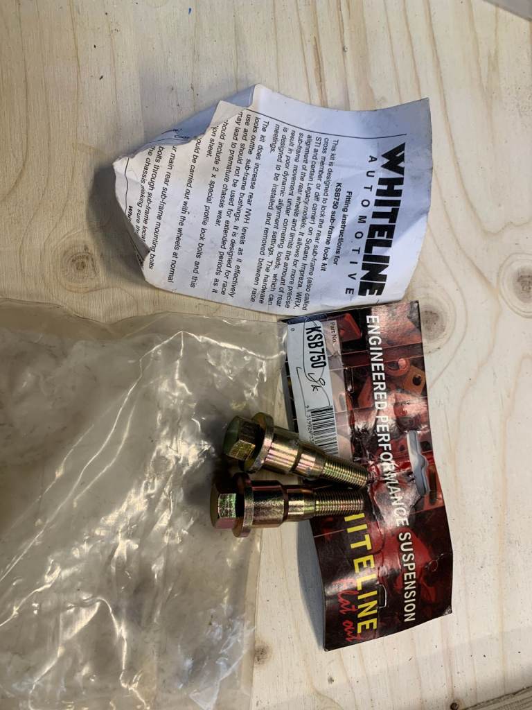 Subaru impreza wrx classic Sub frame locking kit brand new never fitted 