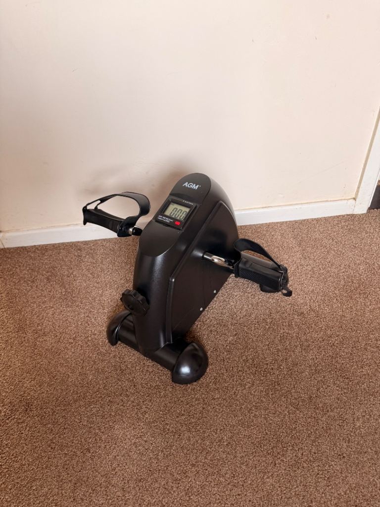 AGM Mini Exercise Bike Pedal Sit Down, Under Desk Bike with LCD Display 