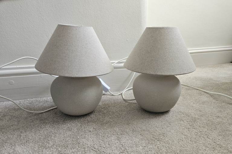 Two Matching Bedside Lamps – Good Condition