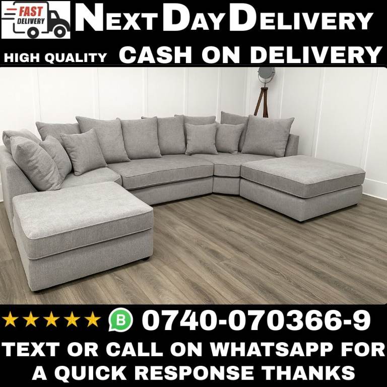 image for Premium Corner & 3+2 Seater Sofas – Brand New, Fast Delivery