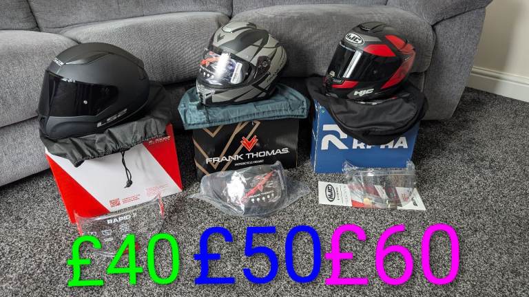 Motorcycle Helmets | Size Small | Tinted Visors | Boxed 