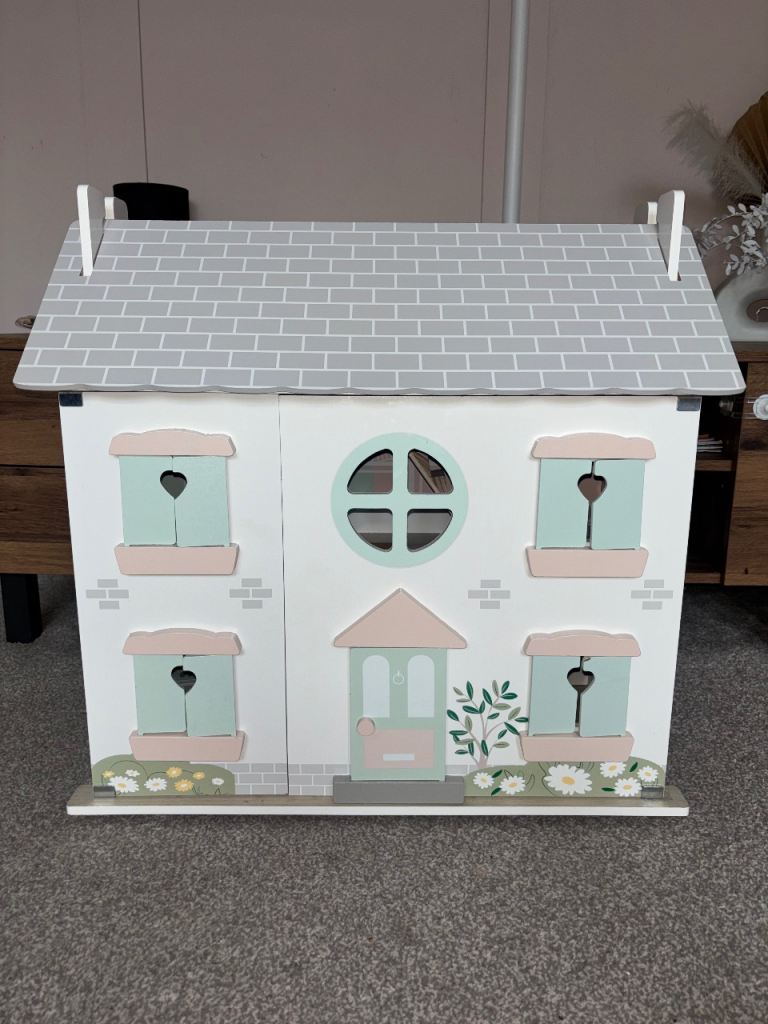 Lovely Wooden Dolls House with Furniture Included