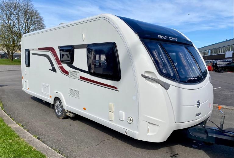 2015 Swift Elegance 570. 4 Berth, Fixed Bed, Pre owned touring caravan