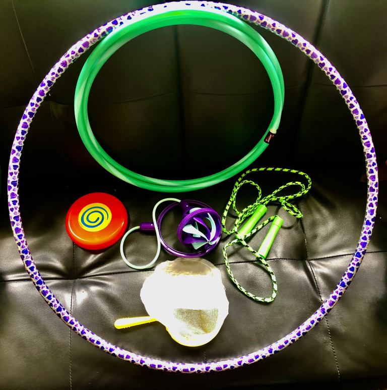 ⚽️7Sports Playing Set Hula Hoops Frisbee Ankle Skip Ropes ButterflyNet