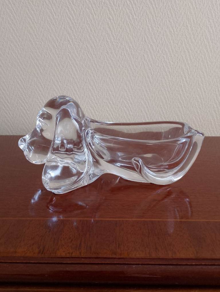 French Vintage Crystal Ashtray