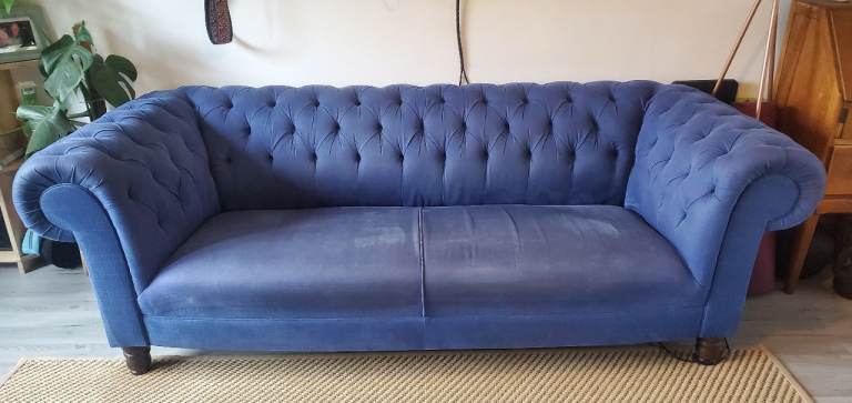 Lovely Blue Chesterfield Style Sofa