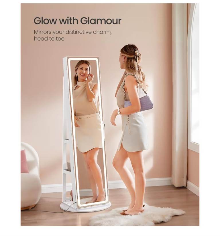 LED Mirror Jewellery Cabinet 