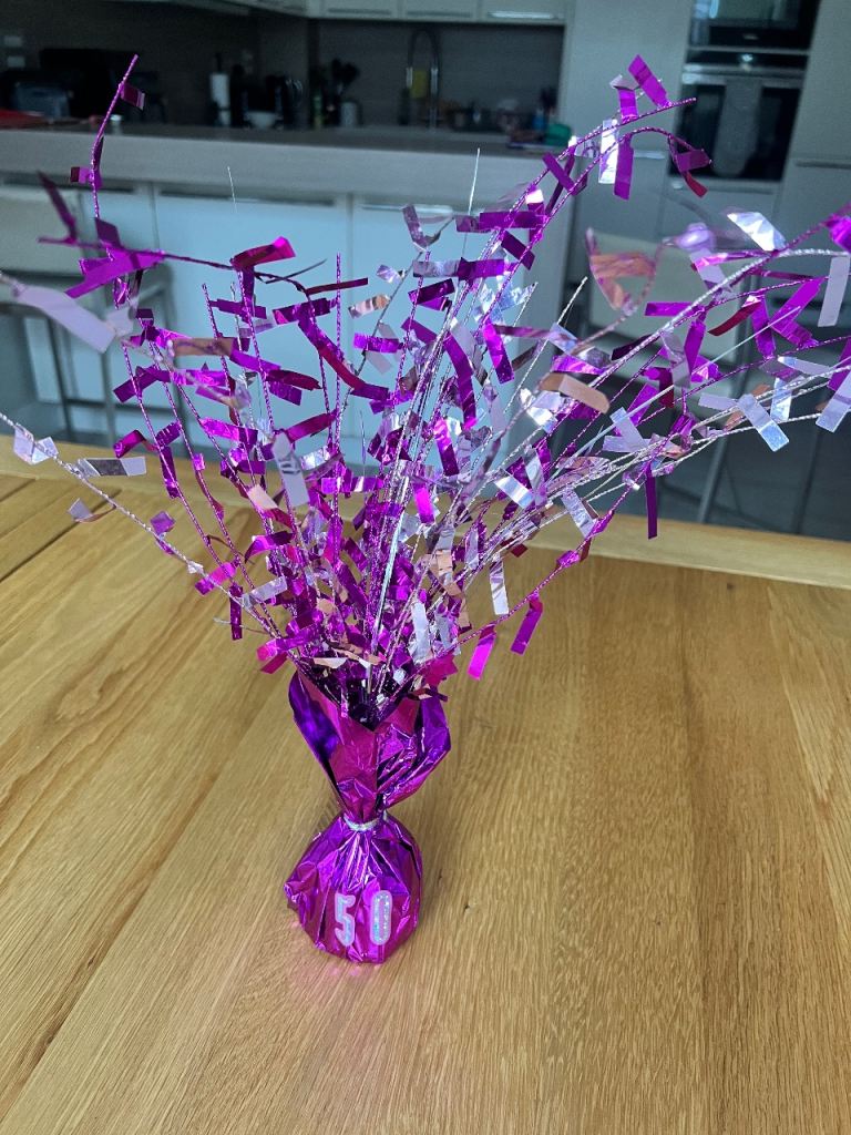 Pink and Silver Celebration Table Decorations - 9 of