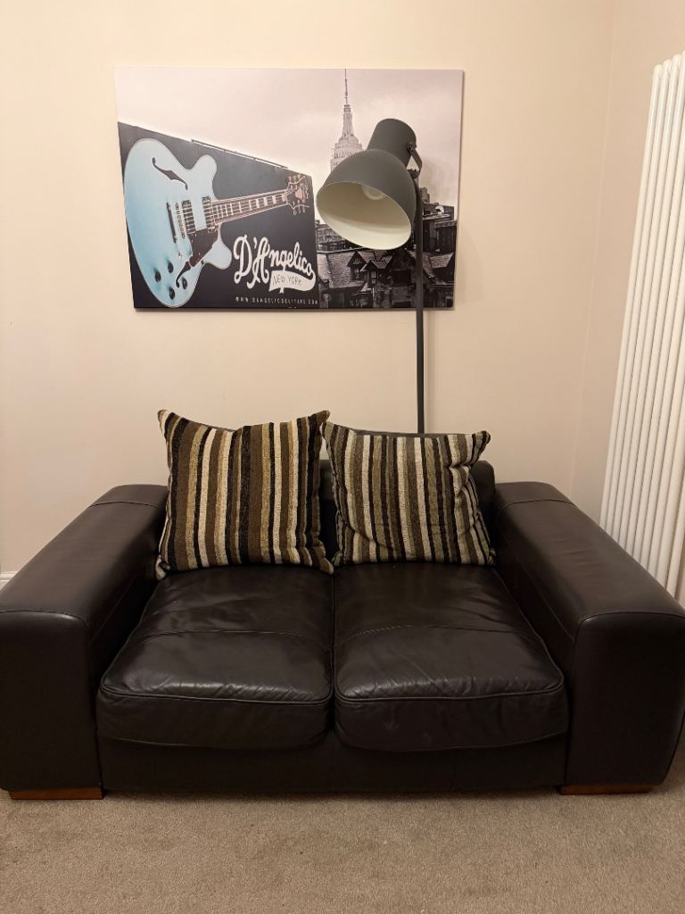 FREE 2 seater brown leather sofa FREE