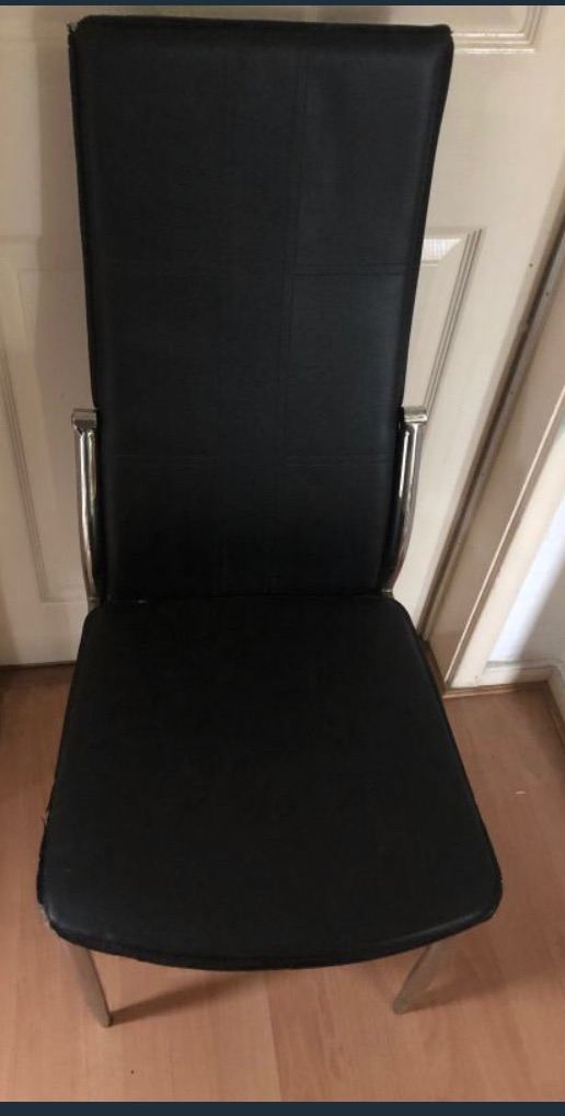 High back leather chair 