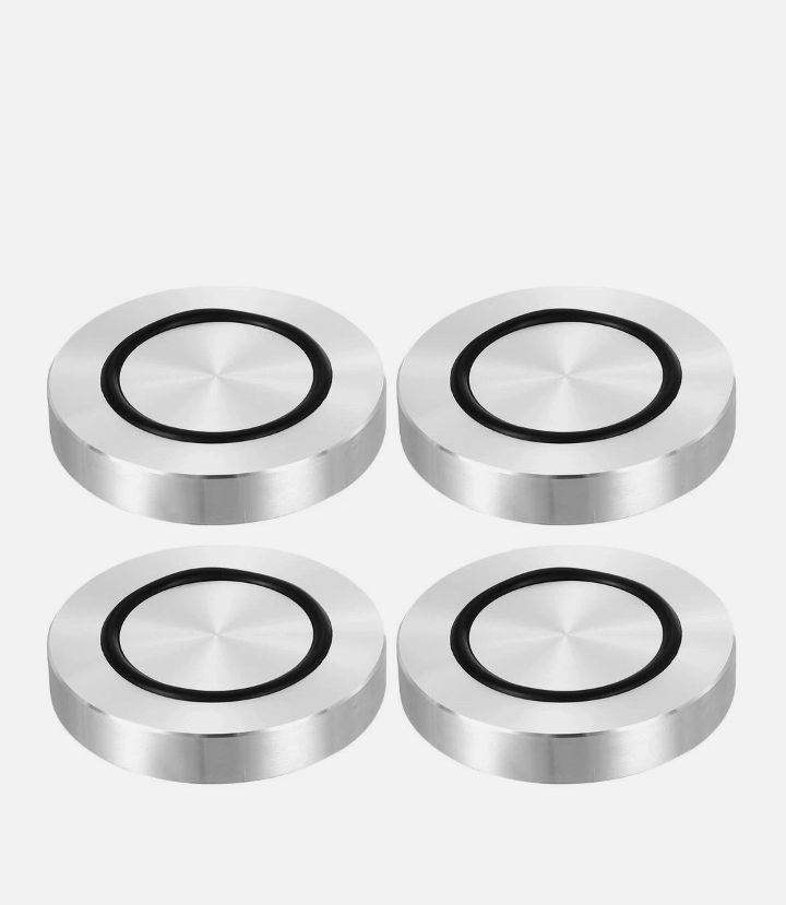 M8 Thread Aluminium Circle Disc 60mm 12mm Thick 4pcs with Anti-Slip