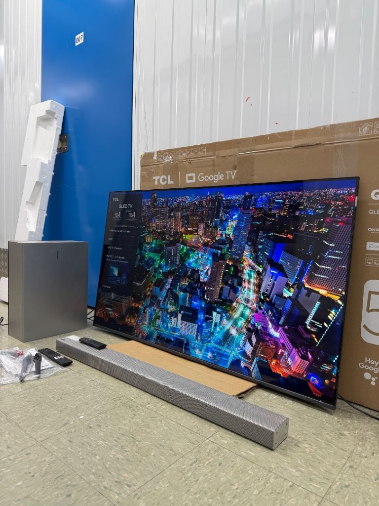 TCL 55 Inch QLED 4K 144Hz Smart Google TV — 2025 Model with Samsung Subwoofer sound system 