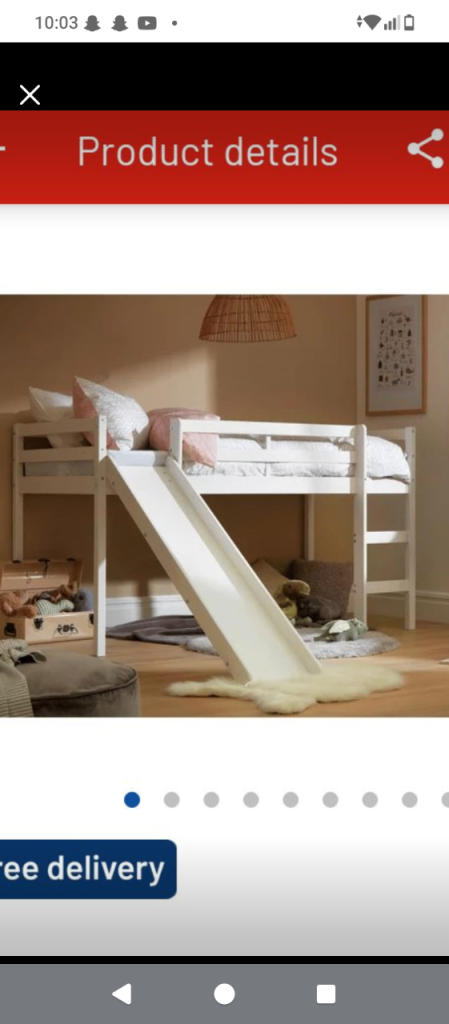 Single bed with slide