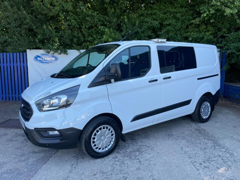 2020 Ford Transit Custom 2.0 EcoBlue 105ps Double Cab Leader Diesel Van In White PANEL VAN Diesel...