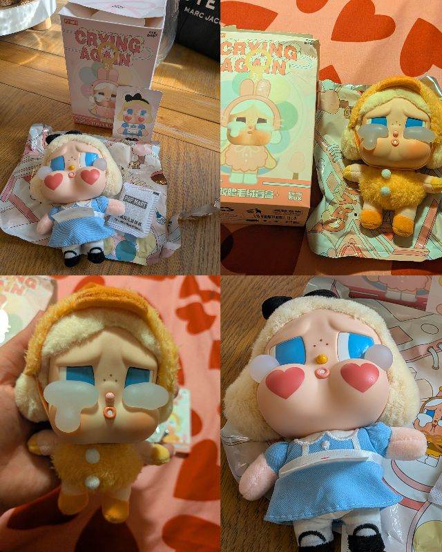 Pop mart crying again cry baby she's Alice & duck you ( authentic bought from Pop mart ) 