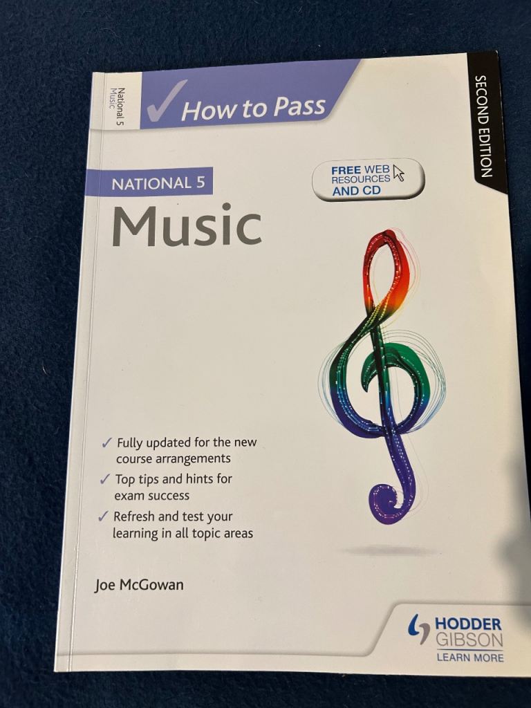 National 5 Music revision book with CD
