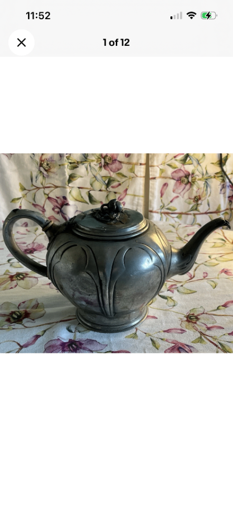 Antique Thomas Otley & Sons Teapot With Acorn Finial