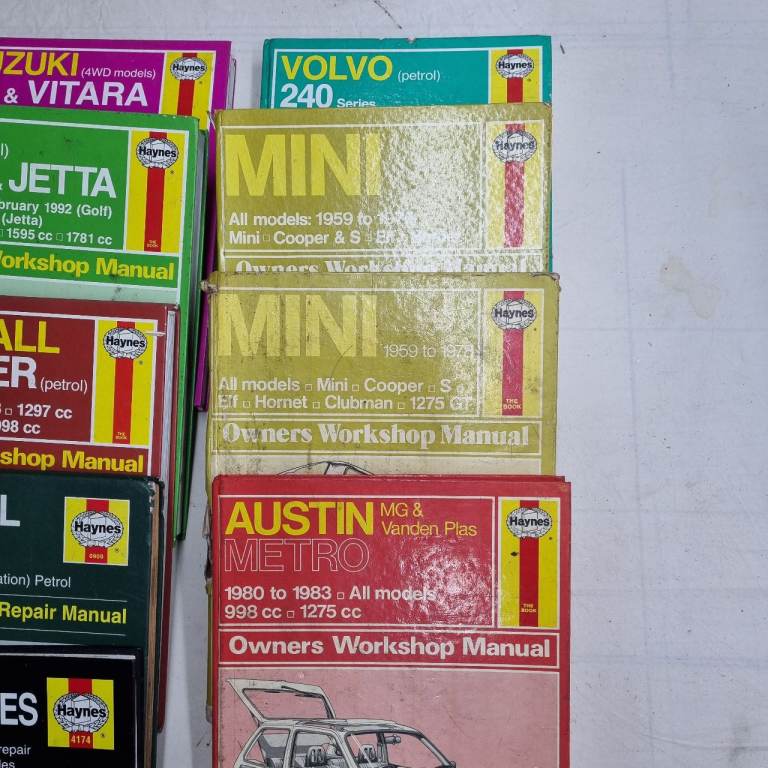 Workshop manuals joblot