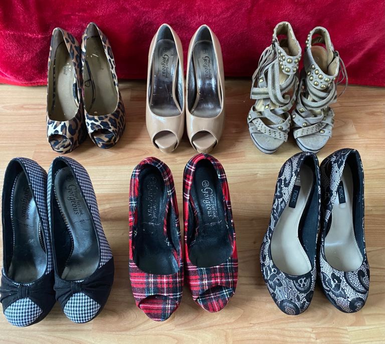 REDUCED 6 Pairs of LADIES 5inch HEELS x SIZE 5/38