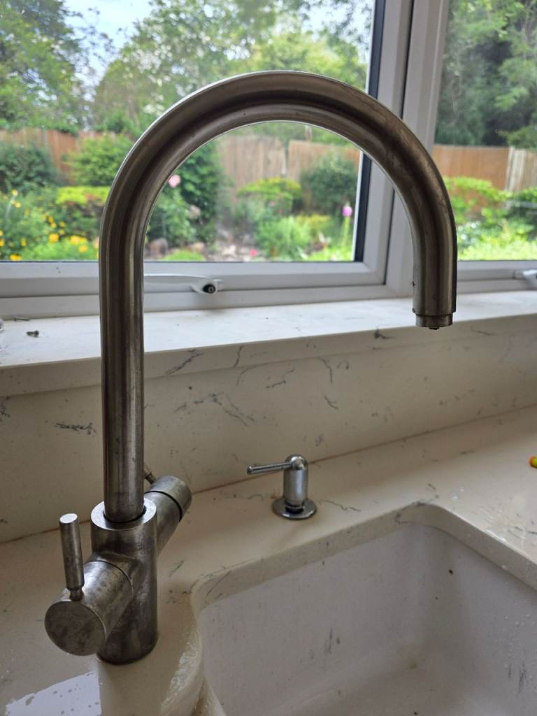 Quooker Brushed Chrome Kitchen Tap & Soap Dispenser