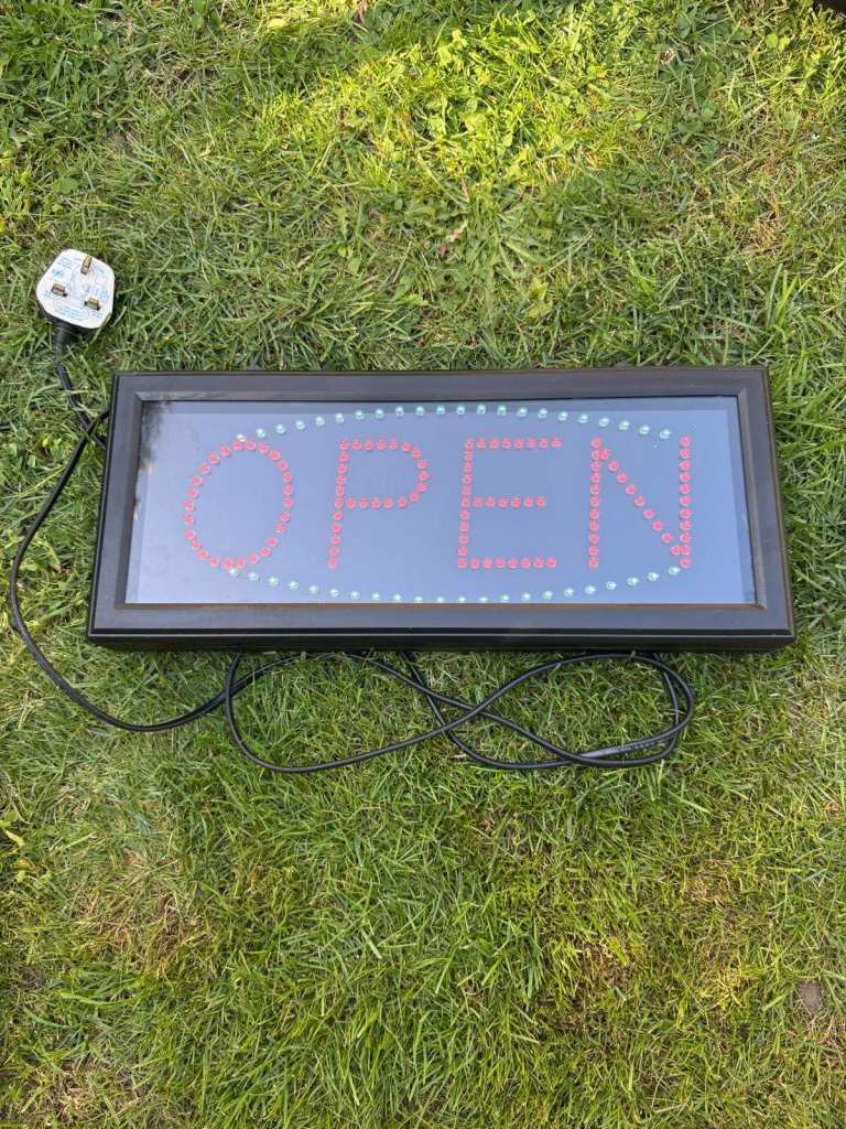 LED 'OPEN' Sign for Shop or Business – Good Working Order
