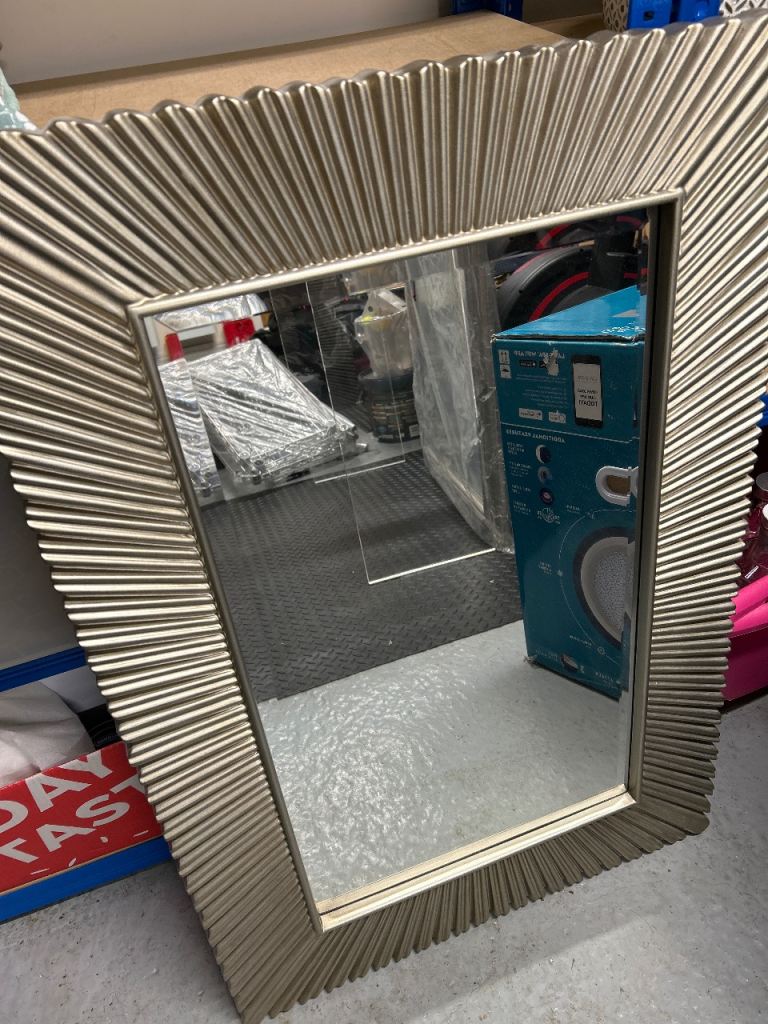 Laura Ashley Starburst Gold Rectangular Mirror - Like New!