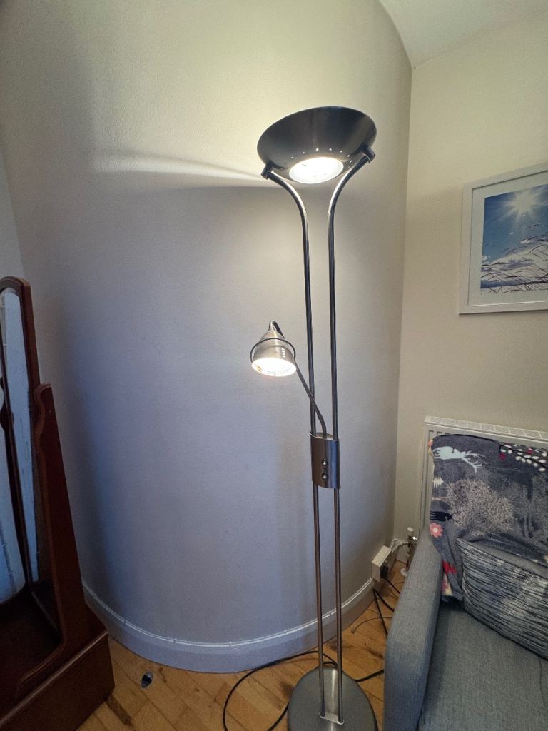 Floor and adjustable reading lamp