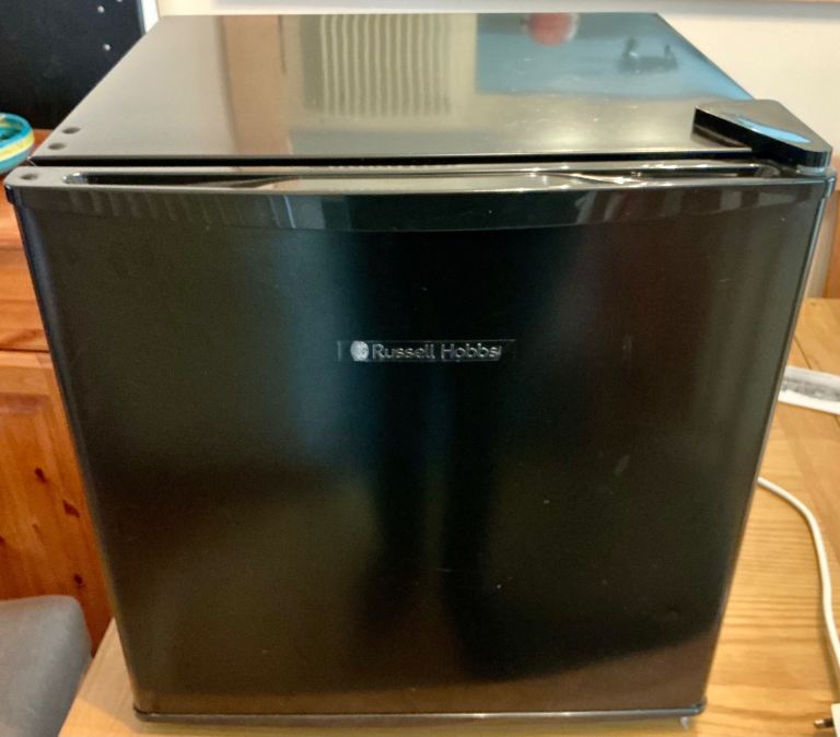Russell Hobbs small fridge, black colour, very good condition