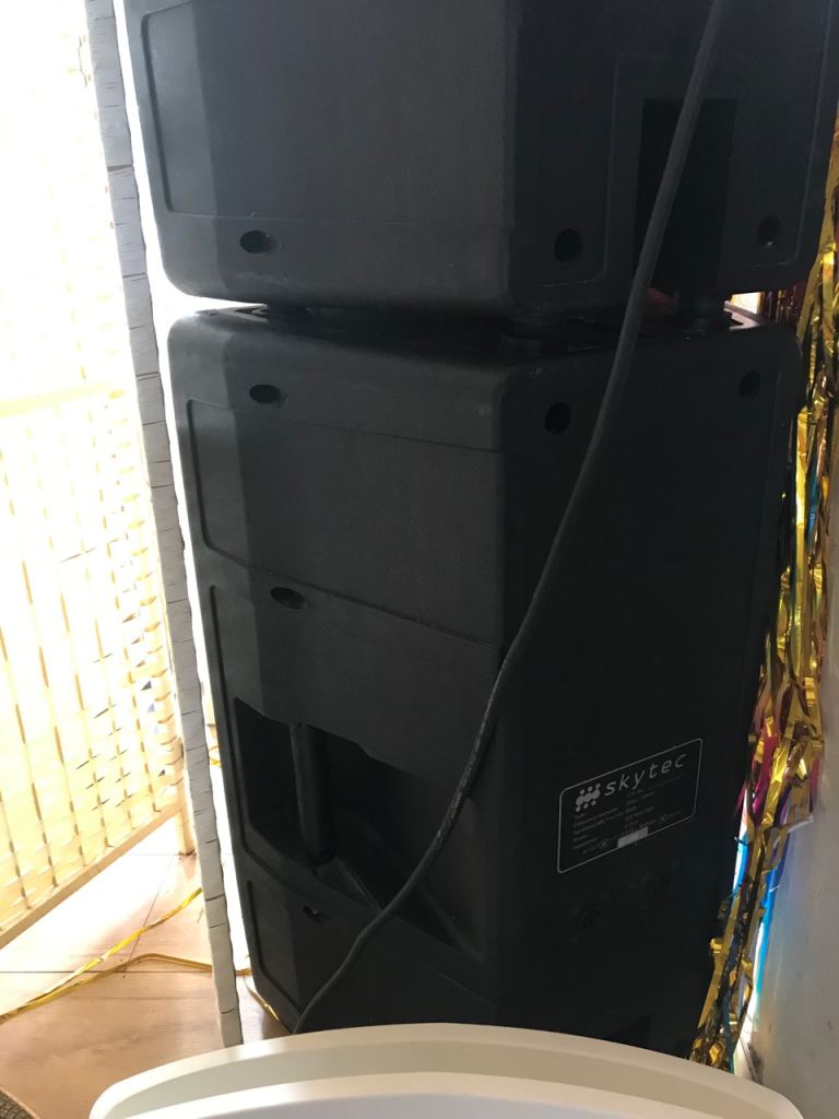 Skytec PA speakers 