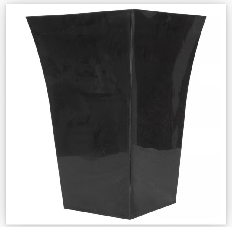 Two black garden planters 