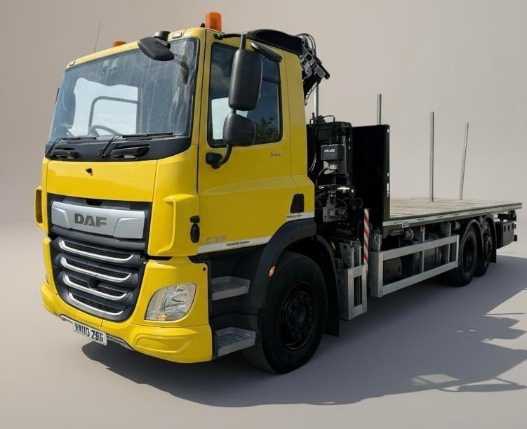 2020 DAF CF340 6x2 Flatbed Crane Scaffold lorry 
