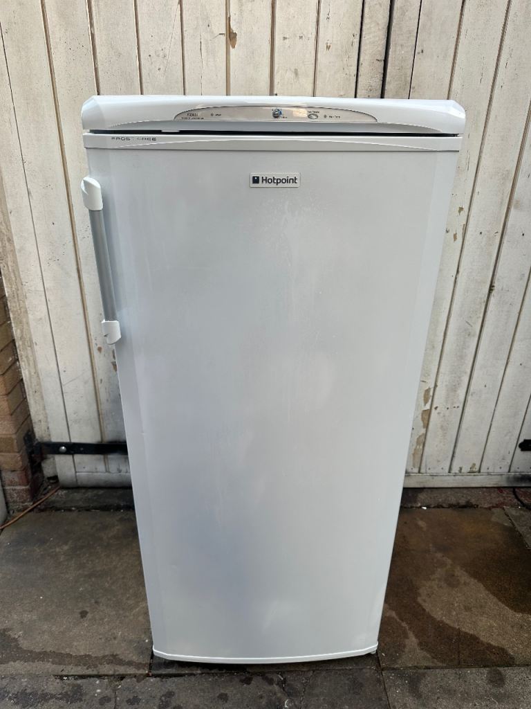 Hotpoint Tall Freestanding Freezer – White, Good Condition